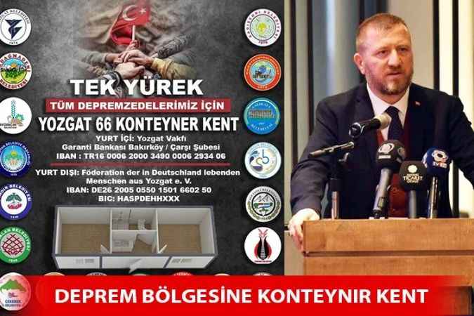 Yozgatlılardan deprem bölgesine konteyner kent