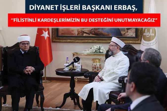 Diyanet İşleri Başkanı Prof. Dr. Ali Erbaş Filistin Vakıflar Ve Din İşleri Bakanı İle Bir Araya Geldi
