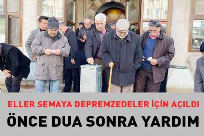 Yozgat’ta Camilerde Depremzedeler İçin Yardım Toplandı