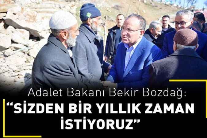 Adalet Bakanı Bekir Bozdağ deprem bölgesinde