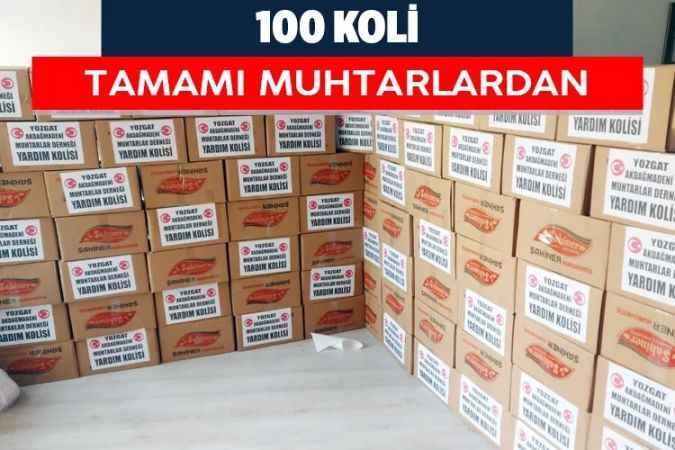 Alkışlar Akdağmadenli Muhtarlara... Tam 100 koli hazırladılar