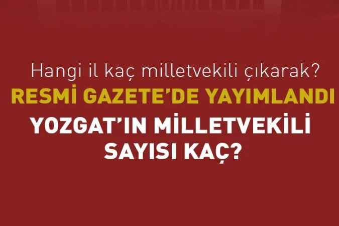 Hangi il kaç milletvekili çıkaracak? Resmi Gazete'de yayımlandı!