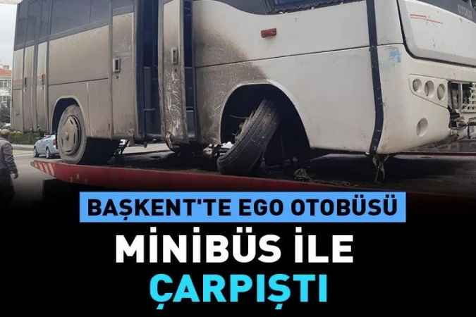 Ankara’nın Etimesgut ilçesinde EGO otobüsü, minibüs ile çarpıştı. Kazada 4 kişi yaralandı.