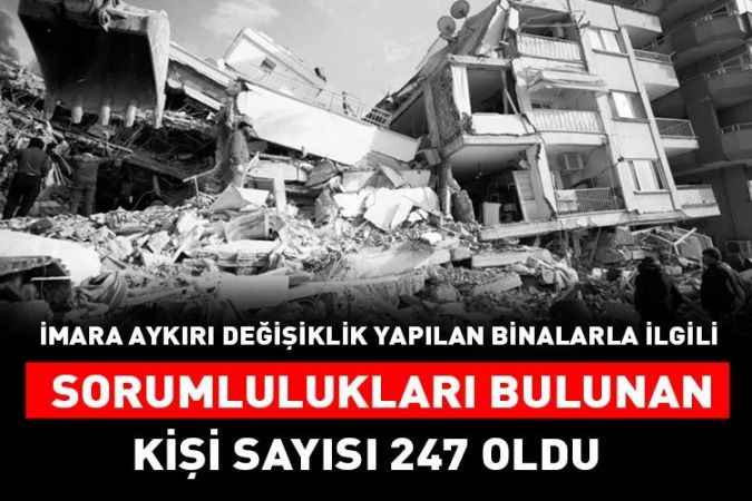 Deprem soruşturmasında tutuklu sayısı 247 oldu