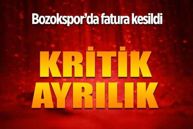 Yozgat Belediyesi Bozokspor'da sürpriz ayrılık.