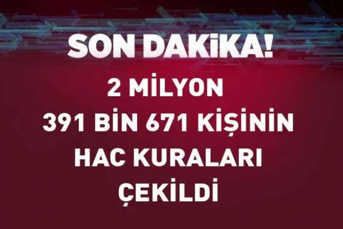 2023 Hac Kuraları Çekildi