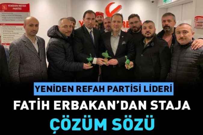 Yeniden Refah Partisi Lideri Fatih Erbakan Staj Sorununu Gündemine Aldı
