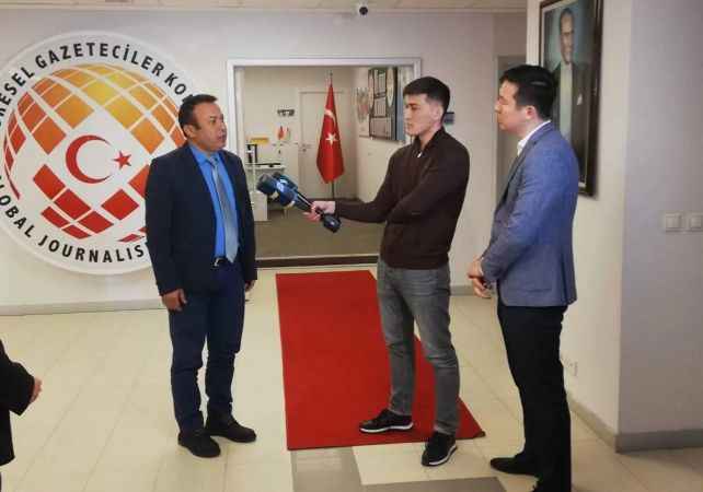 KGK Yaygın Medya Meclis Sekreteri Cesurhan Taş Kazakistan’dan Gelen Gazetecilerle Söyleşi Gerçekleştirdi.
