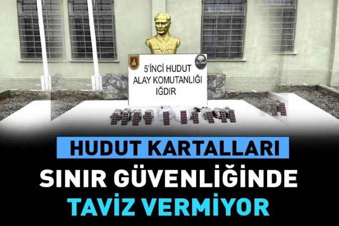 Hudut Kartalları sınır güvenliğinde çok sayıda mühimmat ele geçirdi