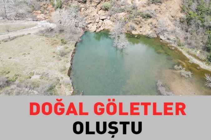 Amanos'ta Depremle Yarılan Dağ Doğal Göletler Oluşturdu