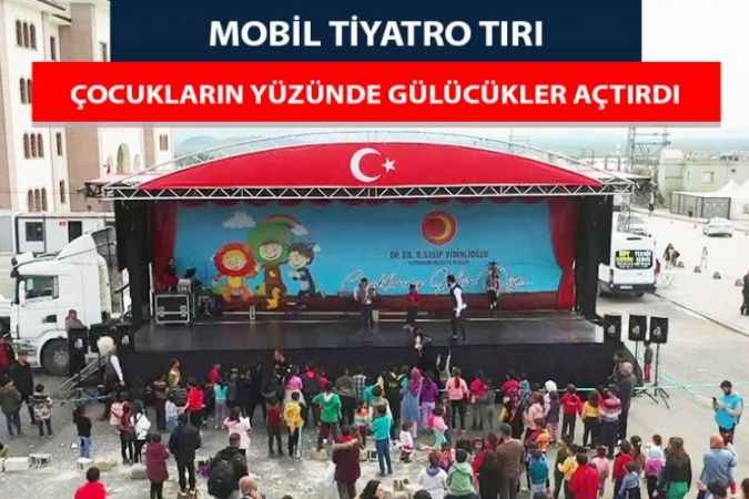 Depremzede Çocukların Yüzü 'Mobil Tiyatro Tırı' İle Gülüyor
