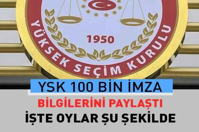 YSK, 100 bin imza süreci bilgilerini paylaştı