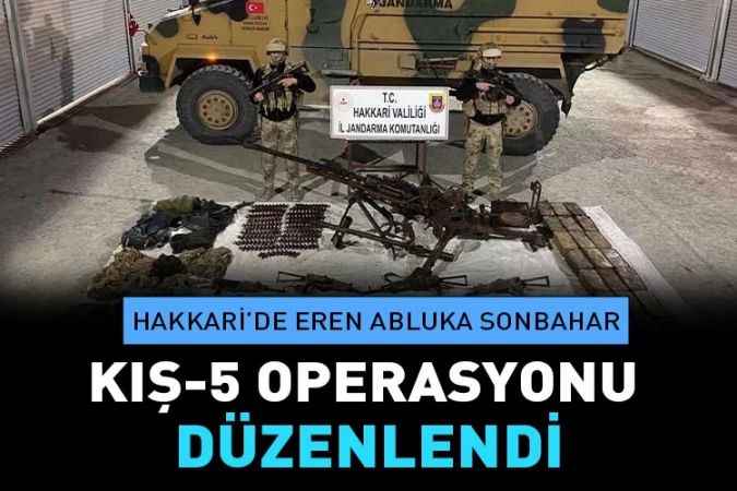 Eren Abluka Sonbahar Kış-5 operasyonu çerçevesinde 4 terörist etkisiz hale getirildi