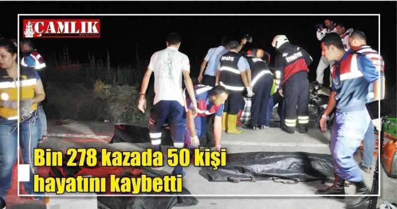 Bin 278 kazada 50 kişi hayatını kaybetti