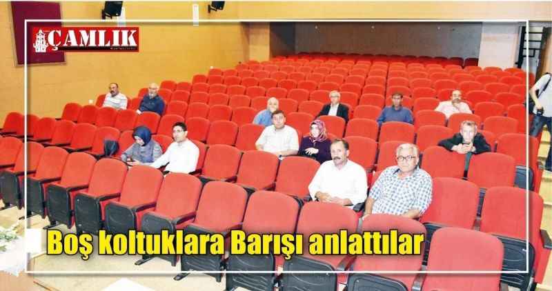 Boş koltuklara Barışı anlattılar
