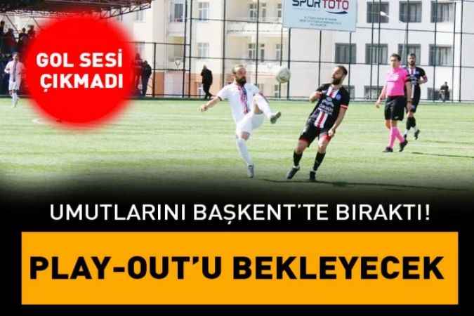 Yozgat Belediyesi Bozokspor, ligin 24’üncü haftasında Ankara TKİspor ile golsüz berabere kaldı