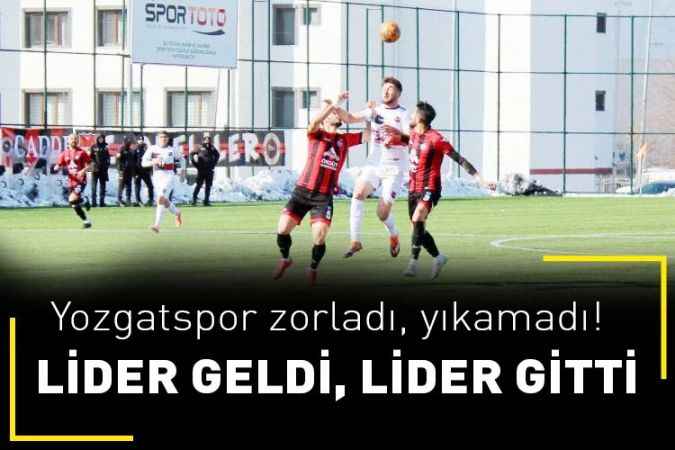 Yozgatspor 1959 FK, ligin 24’üncü haftasında lider Sincan Belediyespor'a 3-2 mağlup oldu