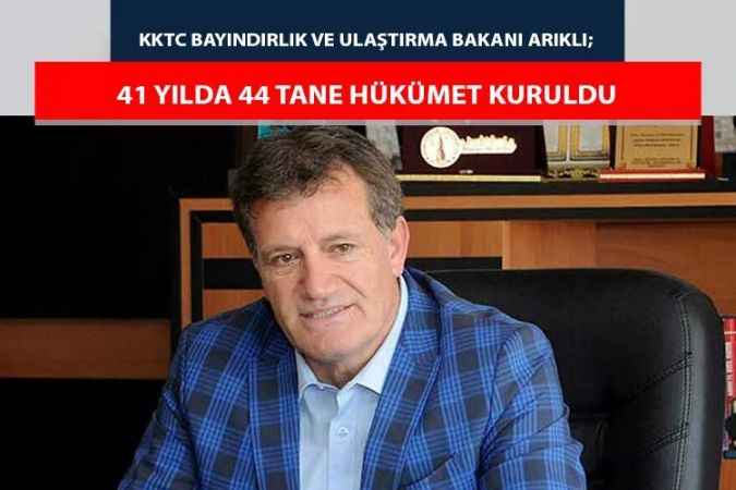 KKTC Bayındırlık ve Ulaştırma Bakanı Prof. Dr. Erkan Arıklı, Anavatanımız bizi hiçbir zaman yalnız bırakmadı