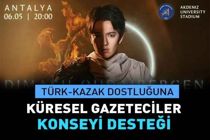 Ünlü Kazak yıldız Dimash toplumlar ve kültürlerarası işbirliğine katkı amacıyla gerçekleştirilen bir konser için 6 Mayıs’ta Antalya’da.
