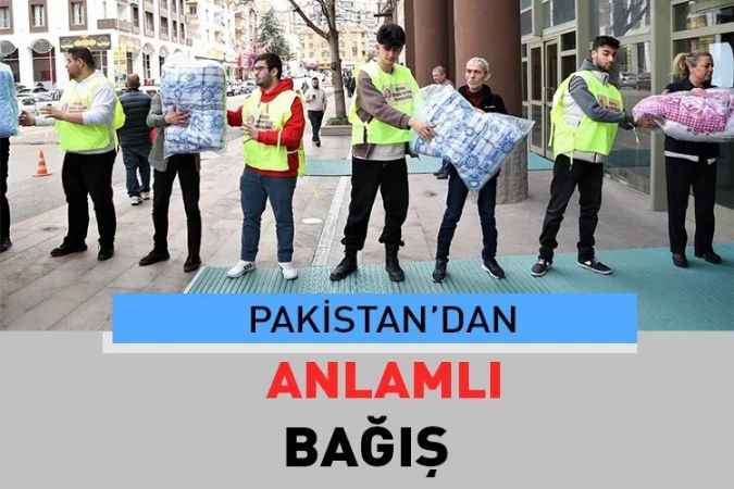 Pakistan İslam Cumhuriyeti Ankara Büyükelçiliği tarafından deprem bölgelerine gönderilmek üzere bağışlanan yorgan, yastık ve yataklar Keçiören Belediyesi tarafından teslim alındı.