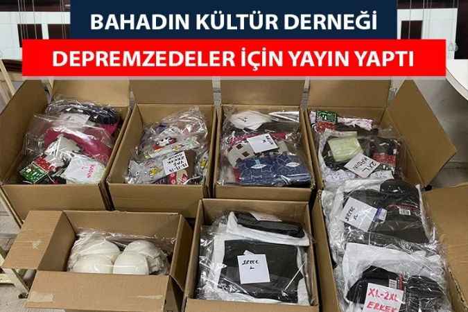 Yozgat'ın Sorgun İlçesine bağlı Bahadın Kasabası Halkı Depremzedelerin yanında oldu