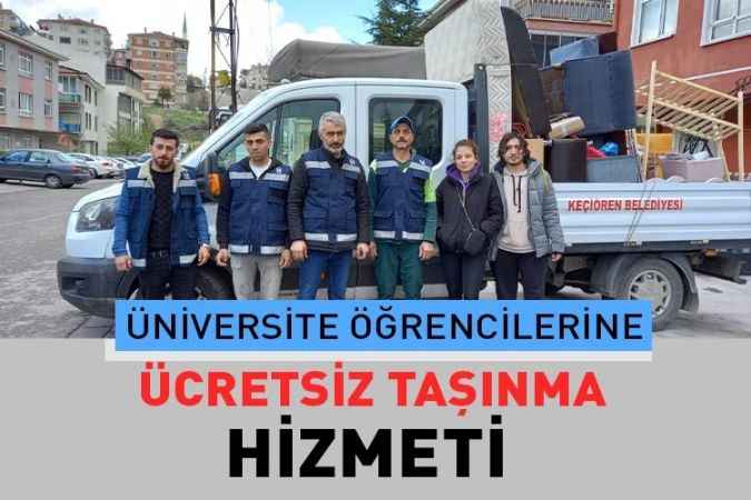 Keçiören Belediyesi öğrencilerin evlerini ücretsiz taşımaya devam ediyor