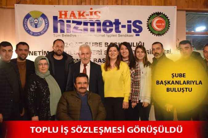 Hizmet İş Sendikası Yozgat Şubesi Şube başkanlarıyla buluştu