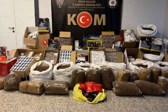 Binlerce kaçak sigara ele geçirildi