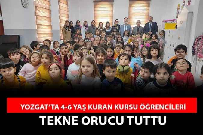 Yozgatlı minikler tekne orucu tuttu