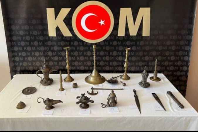 Yozgat İl Emniyet Müdürlüğü, 19 parça tarihi eser ele geçirdi
