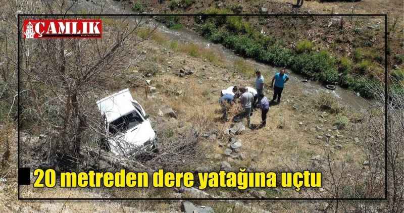 20 metreden dere yatağına uçtu