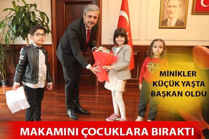 Yozgat Belediye Başkanı Celal Köse, makamını çocuklara bıraktı