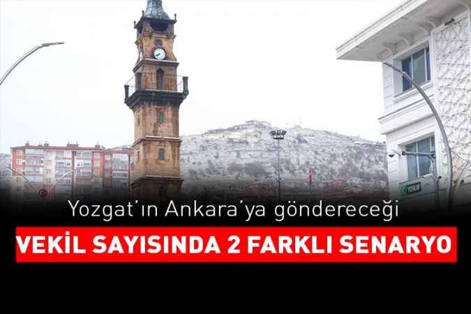 Yozgat’ın Ankara’ya göndereceği vekil sayısında  2 farklı senaryo