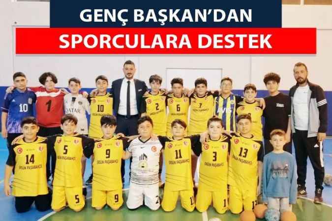 Sorgun Esnaf Sanatkarlar Kredi ve Kefalet Kooperatif Başkanı İmdat Yasin Yılmaz, genç sporculara destek oldu