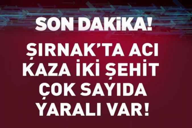 Şırnak'ta Askeri Personeli Taşıyan Otobüs Devrildi, İki Şehit Çok Sayıda Yaralı Var