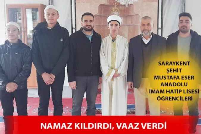 Saraykent Şehit Mustafa Eser Anadolu İmam Hatip Lisesi Öğrencileri Cuma Namazı Kıldırdı