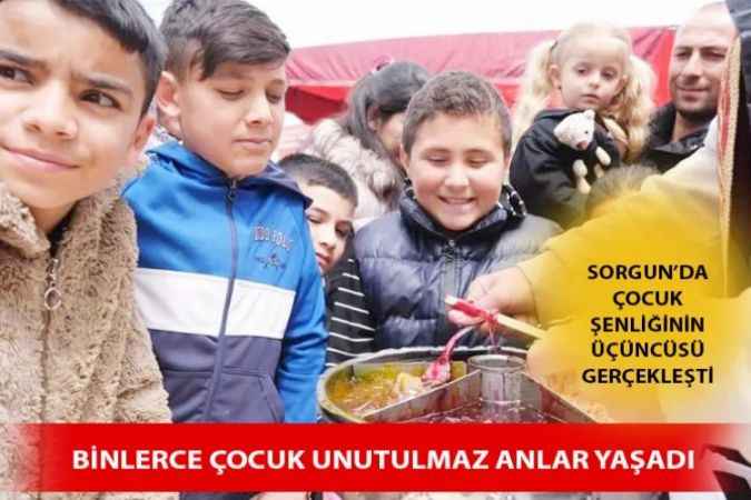 Yozgat’ın Sorgun İlçesinde Çocuklar Şenlikte Gönüllerince Eğlendi