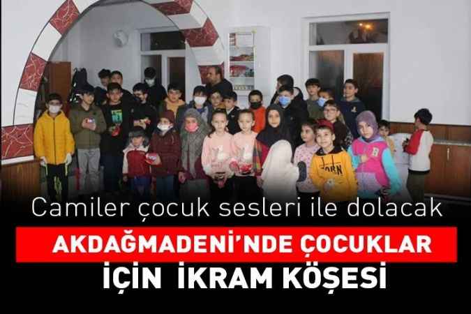 Yozgat'ın Akdağmadeni İlçesi'nde çocuklar için ikram köşesi