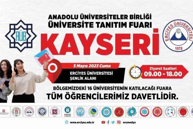 Yozgat Bozok Üniversitesi AÜB Üniversite Tanıtım ve Tercih Fuarına katılacak.