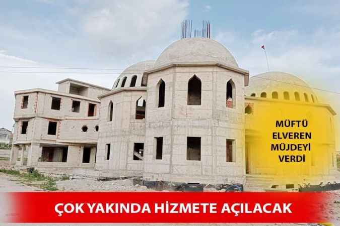 Yozgat Sarıkaya İlçe Müftüsü Zühdü Elveren Kaba İnşaatı Tamamlanan Camiyi İnceledi