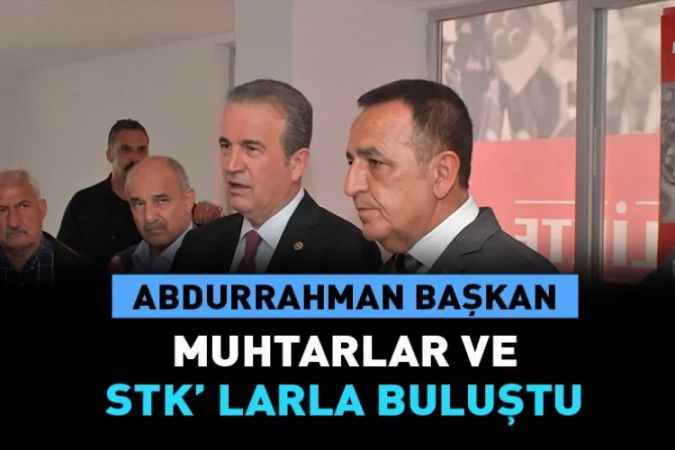 Antalya, Milliyetçi Hareket Partisi (MHP) Milletvekili Adayı Abdurrahman Başkan Antalya'nın Alanya İlçesinde Muhtarlar ve Sivil Toplum Kuruluşu (STK) Başkanlarıyla bir araya geldi.