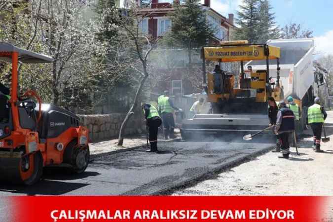Yozgat Belediyesi asfalt çalışmalarına devam ediyor