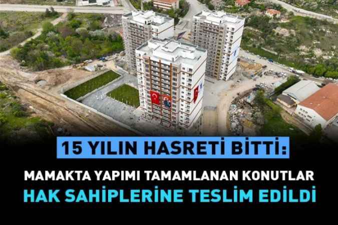 Mamak Kentsel Dönüşüm ve Gelişim Projesi kapsamında yapımı tamamlanan 160 konut hak sahiplerine teslim edildi.