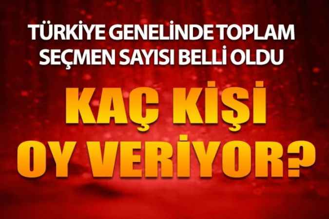 Seçimlerde Toplam Kaç Kişi Oy Kullanacak?
