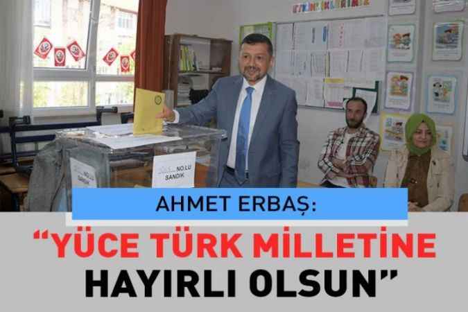 MHP Kütahya Milletvekili adayı Ahmet Erbaş oy verme işlemini gerçekleştirdi.