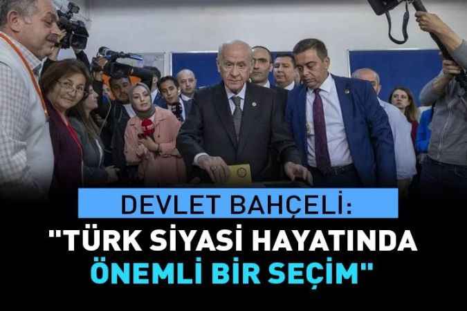 Milliyetçi Hareket Partisi (MHP) Genel Başkanı Devlet Bahçeli, oyunu Ankara'da kullandı.