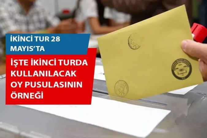 İşte ikinci turda kullanılacak oy pusulasının örneği