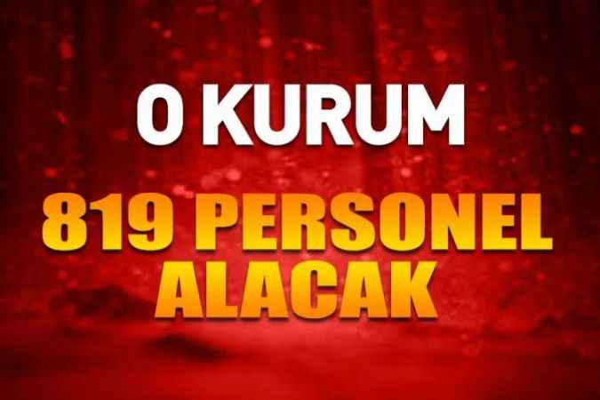Devlet Su işleri 819 personel alımı yapacağını duyurdu.