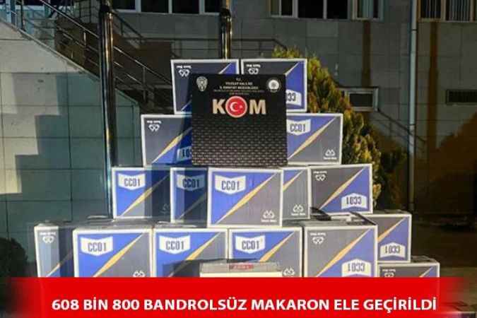 Yozgat Emniyet Müdürlüğü 609 bin Bandrolsüz makaron ele geçirdi