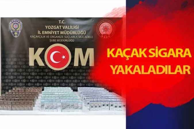 Yozgat'ta 250 paket kaçak sigara ile yakalandılar